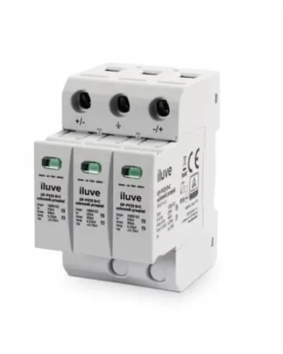 OP-PV20 OGRANICZNIK PRZEPIĘĆ PV T1+T2 B+C 3P 3M 20/40KA 4.75KV 1000V DC PV