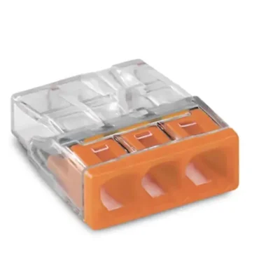 WAGO SZYBKOZŁĄCZKA 3X 2.5 PRZEZROCZYSTY/ POMARAŃCZOWY 2273-203 100szt